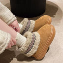 Chic Women's Plush Lined Slippers with Stylish Details