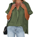 Chic Women's Blouse with Rolled Sleeves