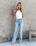 Women's High Waist Vintage Flared Jeans with Gentle Leg Widths