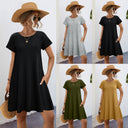 Chic Women's Dress with Pockets & Relaxed Fit