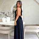 Chic Halter Dress with Sleek Design
