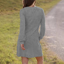 Chic Women's Dress with Vertical Design and Handy Pockets
