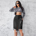 Frayed Hem Denim Skirt for Women - Unique Style