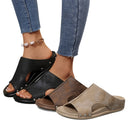 Chic Women's Slide Sandals with Cut-Out Design and Rhinestone Accents