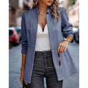 Structured Herringbone Blazer for Women