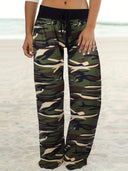 Women's Camouflage Drawstring Pants for Everyday Wear