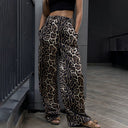 Chic Leopard Print Palazzo Trousers for Women