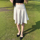Polka Dot Women's Skirt with Elastic Waist