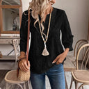 Floral Embroidered Women's Tambour Blouse