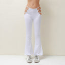 Trendy Women's Flared Leggings with Chic Cut-Out Design