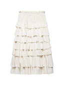 Elegant Ruffled Midi Skirt for Women
