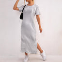 Chic Women's Striped Midi Dress
