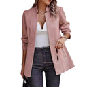 Chic Houndstooth Blazer Jacket for Women