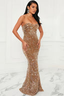 Shimmering Sequin Evening Dress for Women - Figure-Hugging Glam