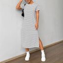 Chic Women's Striped Midi Dress