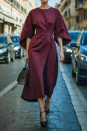 Chic Women's Maxi Dress with Statement Sleeves