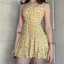 Chic Floral A-Line Summer Dress with Ruffled Hem