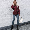 Chic Satin Shirt Dress with Waist Belt for Women