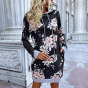 Floral Hooded Dress with Handy Pockets