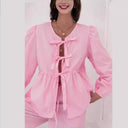Women's Ruffle Detail Blouse with Gathered Design