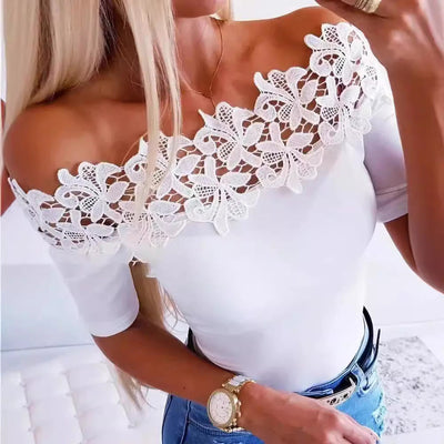 Ladies Lace Detail Bodysuit in Chic Style