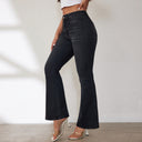 High-Waisted Flared Jeans with Pockets for Women