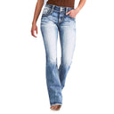 Flexible Stretch Women's Bootcut Jeans with High Comfort Waistband