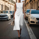 Chic Maxi Dress with Side Slit Design