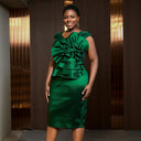 Stylish Women's Ruffle Cocktail Dress with Peplum Detail