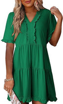 Stylish Ruffle Summer Dress for Women
