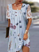 Floral Print Shift Dress for Women