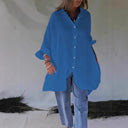 Chic Women's Blouse Dress with Stylish Button Closure
