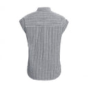 Chic Women's Striped Blouse with Button Accents