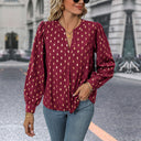 Chic Women's Blouse with Diamond Design