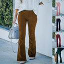 Women's Corded Fabric Flared Jeans