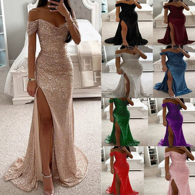 Sequined Women's Evening Dress for Glamorous Occasions