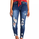 Distressed Women's Skinny Jeans for Everyday Style