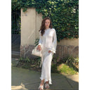 Women's Long Sleeve Maxi Dress with Ruffle Accents