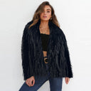 Chic Faux Fur Blazer with Wide Collar