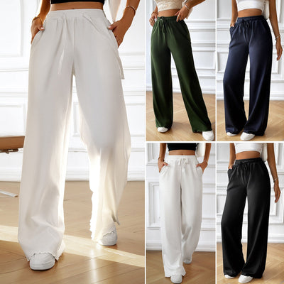 High-Waisted Women's Leisure Pants with Elastic Waist