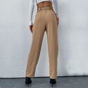 Chic High-Waisted Pants with Stylish Tie Belt