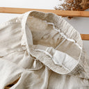 Women's Linen Trousers with Elastic Waist and Side Pockets