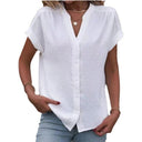 Textured Short Sleeve Women's Blouse