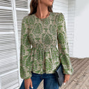 Chic Floral Puff Sleeve Blouse for Women