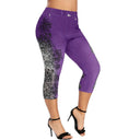 Floral Print Women's Leggings with Stretch Waist