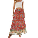 Colorful Ruffle Long Skirt for Women