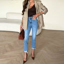 Chic Textured Blazer Jacket for Women