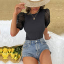 Refined Lace Sleeve Women's Bodysuit