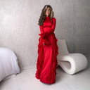 Chic Long Sleeve Ruffle Maxi Dress for Women
