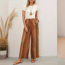 Stylish Women's Flared Pants with Striped Design